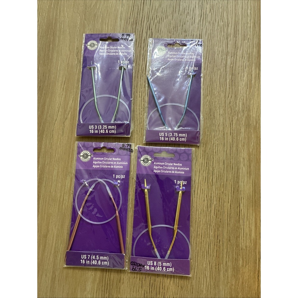 Loops & Threads - Aluminum Circular Knitting Needles - US 3, 5, 7, 8
